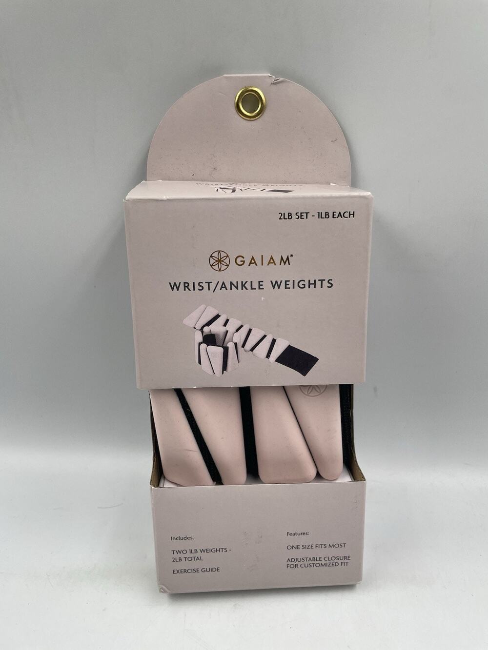 Gaiam Wrist Weights for Women 1Lb Workout Ankle Weights Arm Weights Adjustable